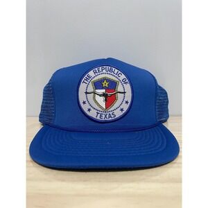 vtg 80s REPUBLIC OF TEXAS Hat // cap trucker Texas country western cowboy